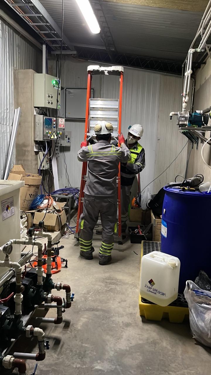 Trabajo de instalación industrial